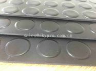 3mm Thickness Rubber Dot Custom Floor Mats With Black Round Stud Rubber Coin Pattern