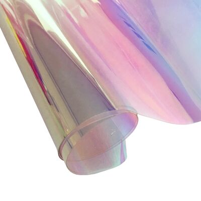 رقاقة بلاستيكية من فيلم PVC الشفاف القوس قزحية ثنائية الحمراء للطلاء المطري والديكور